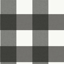 Load image into Gallery viewer, Charcoal Farmhouse Plaid Peel &amp; Stick Wallpaper