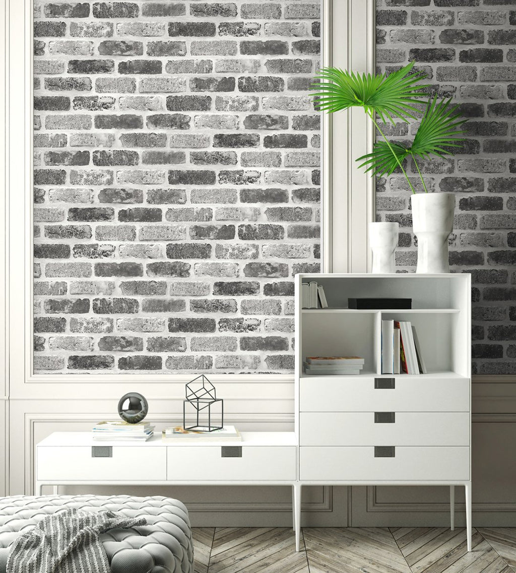 Gray Washed Brick - Soft Gray & Charcoal