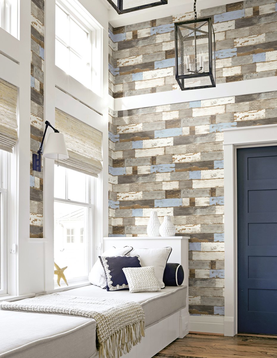 Colorful Shiplap - Blue & Neutral