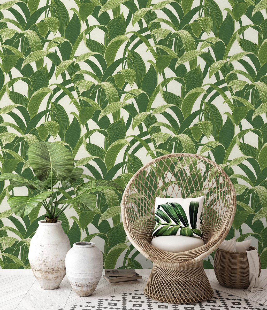 Banana Groves - Green & White