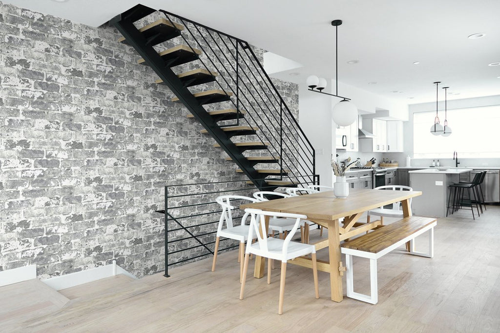 Weathered Gray Brick - Gray & Ivory