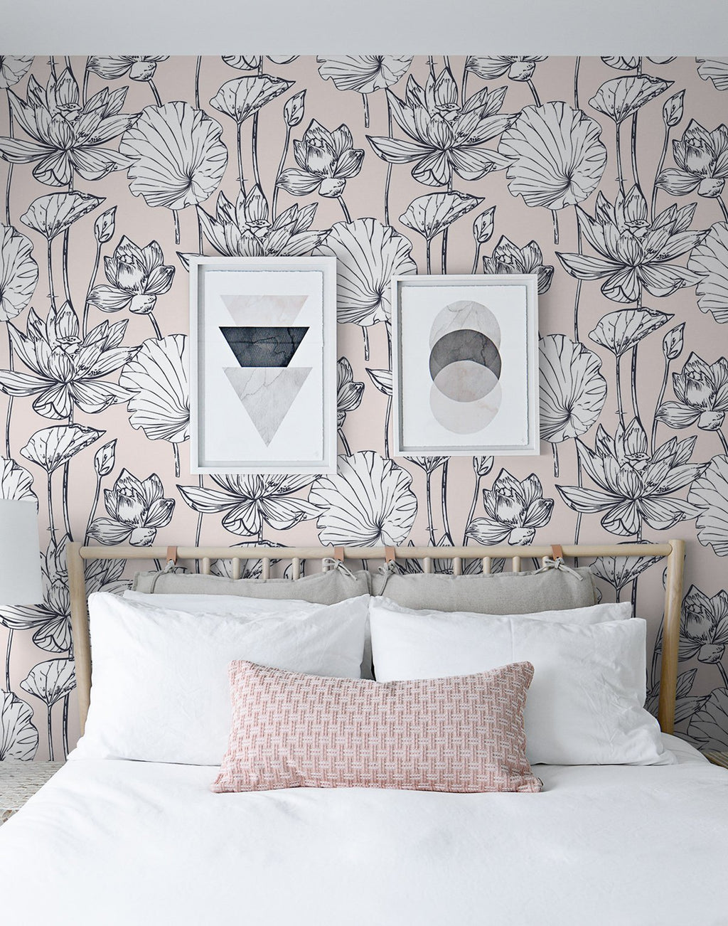 Lotus Floral - Blush & Ebony