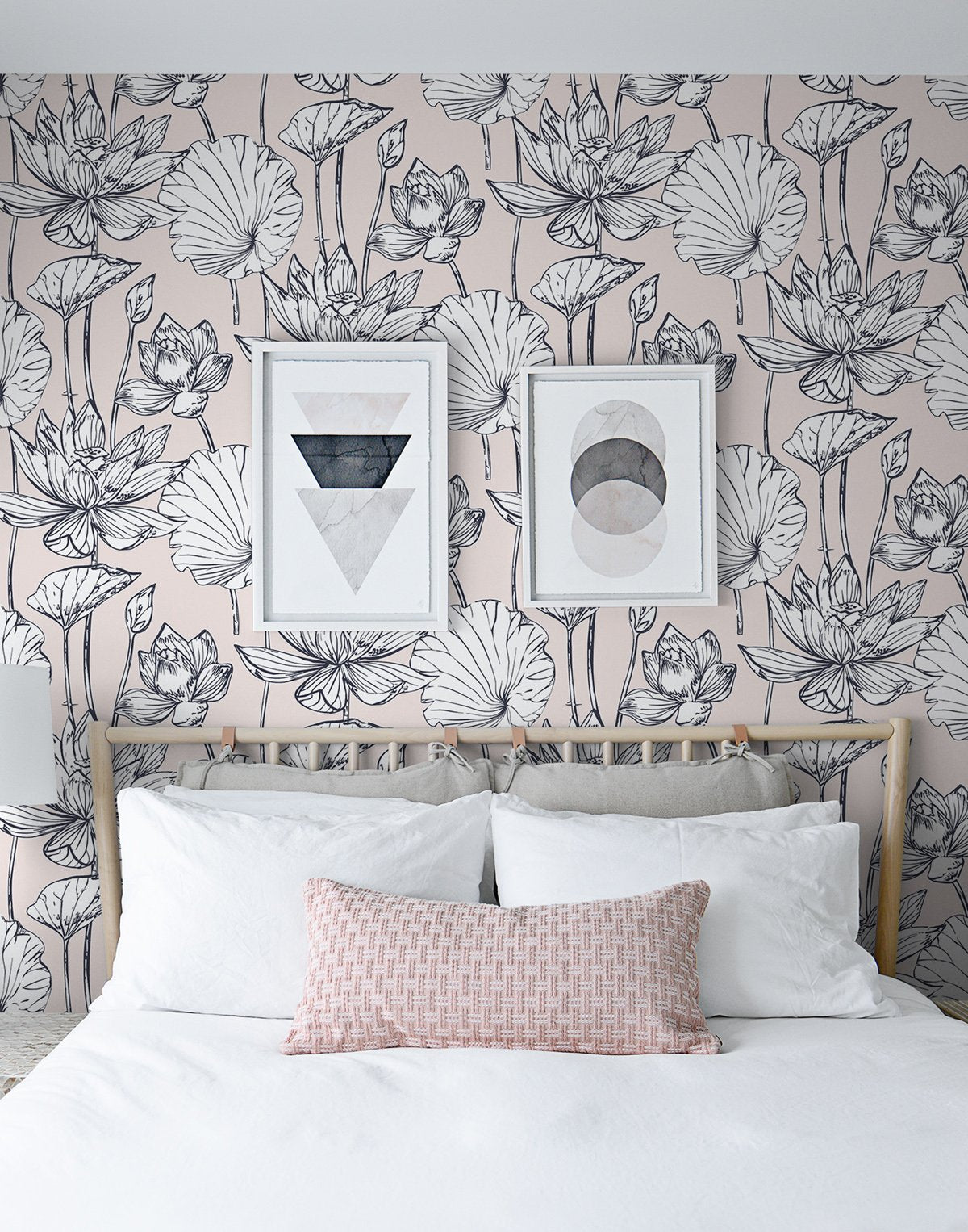 Lotus Floral - Blush & Ebony