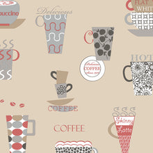 Load image into Gallery viewer, wallpaper, wallpapers, novelty, coffee cups, mugs, cups, words, script, saucers, pattern, floral