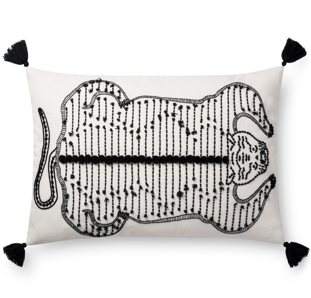 black  white tiger pillow