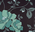 VG26244. Black bg. Teal floral