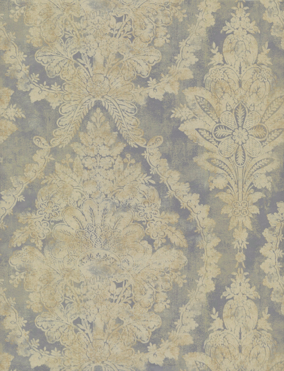 metallic, gold, silver, glint, scenic, chinoiserie, gold leaf, leopards, birds, acanthus, damask, leaf, leaves, classic, s...