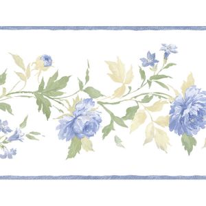 PP79451 Blue and green floral border