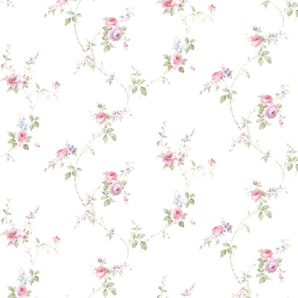 wallpaper, wallpapers, floral, flowers, vines, leaves, trail, small print