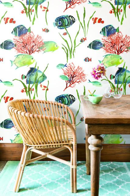 Tropical Reef Peel and Stick Wallpaper