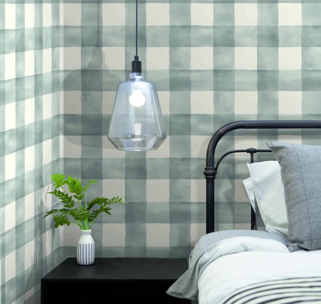 Checkmate Watercolor Plaid Peel and Stick Wallpaper