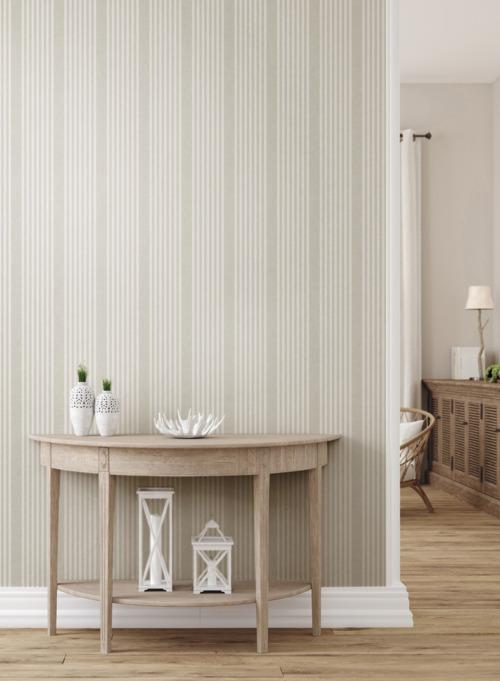 French Linen Stripe Peel and Stick Wallpaper