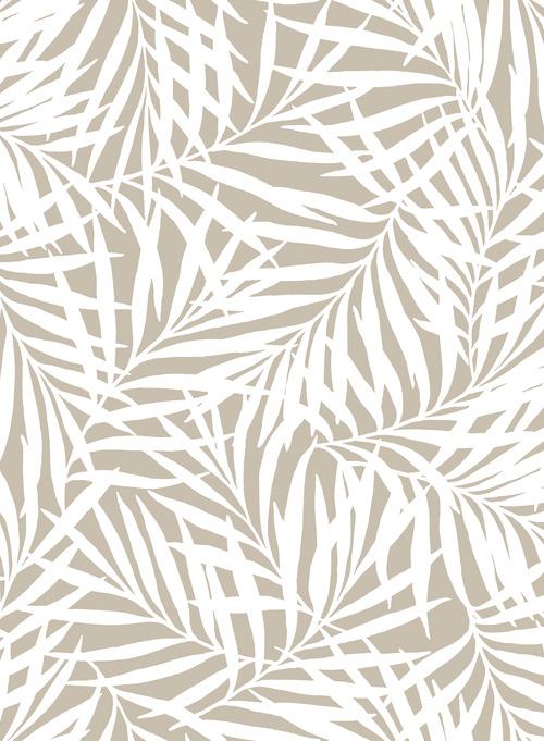 The beauty of the exotic hibiscus flower is captured in silhouette within the Hibiscus Arboretum pattern, imagined within ...