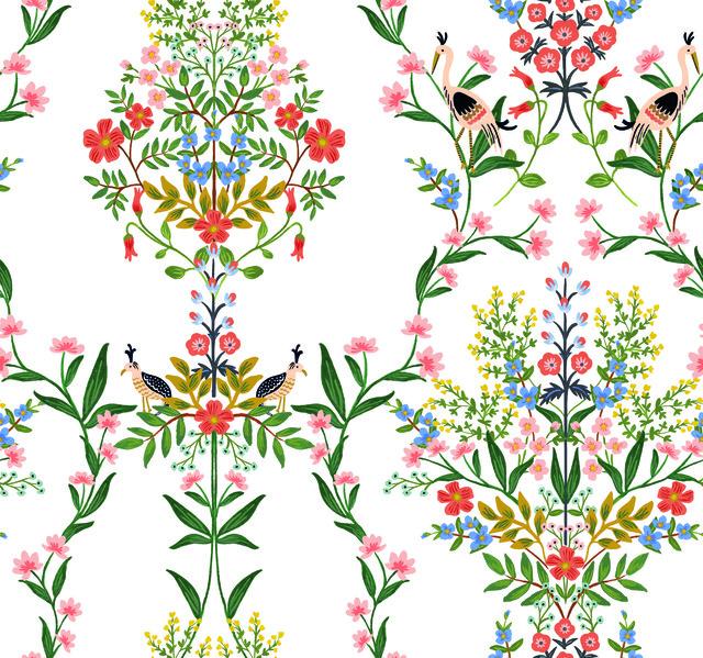 Drawing inspiration from the legendary palace gardens, Luxembourg features curving, symmetrical vines of florals, greenery...