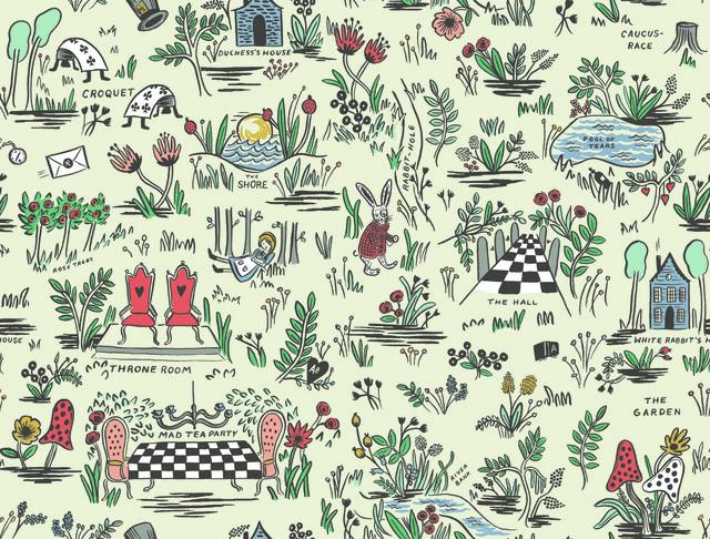 The Wonderland wallpaper was inspired by the classic tale, and is full of colorful, whimsical illustrations of some of the...