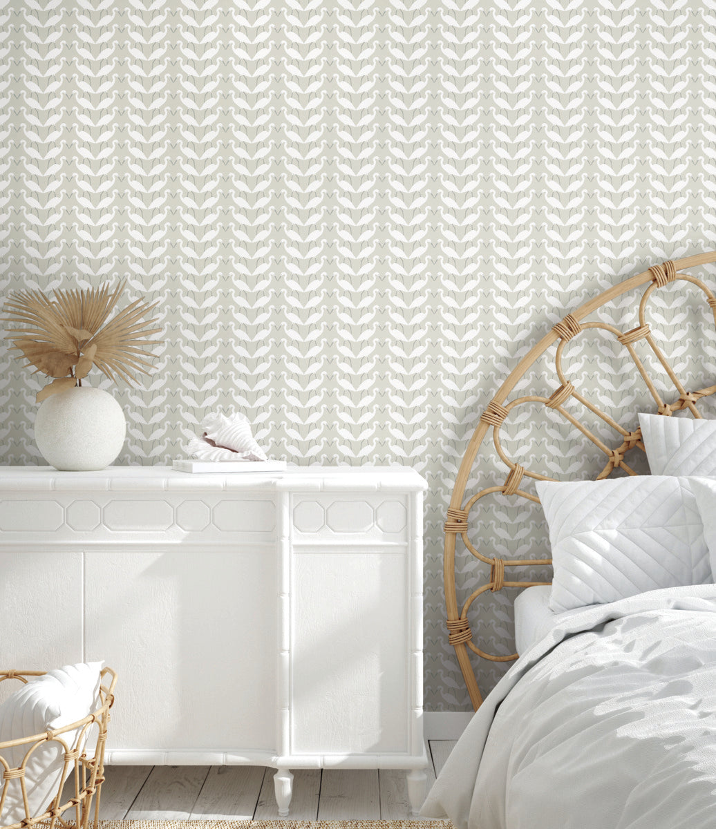 Elegant Birds Peel and Stick Wallpaper