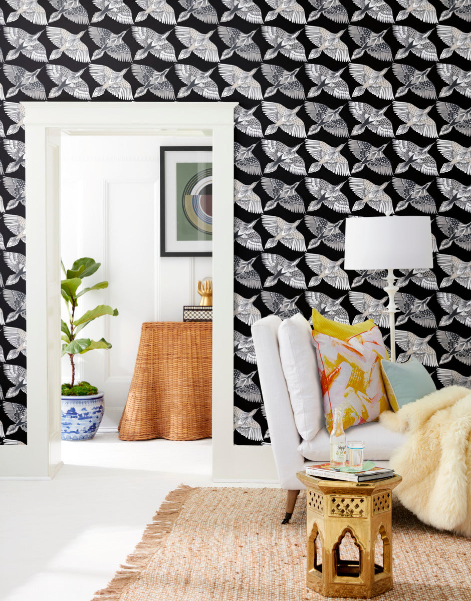 Feather Flight Peel and Stick Wallpaper