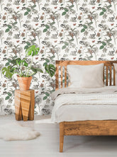 Load image into Gallery viewer, Botanicals &amp; Lemurs Peel and Stick Wallpaper