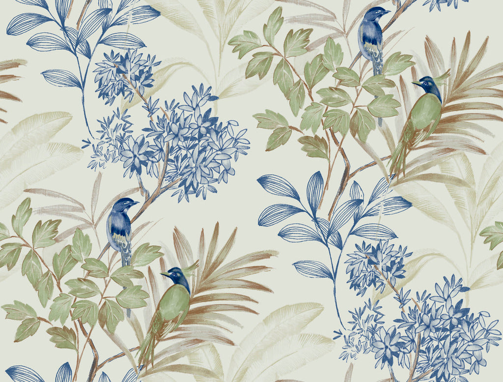Handpainted Songbird Peel & Stick Wallpaper