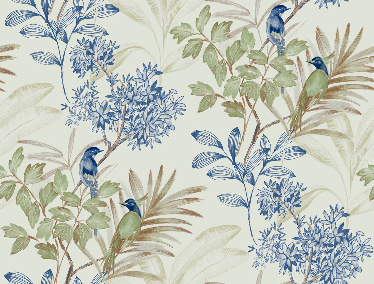 Handpainted Songbird Peel & Stick Wallpaper