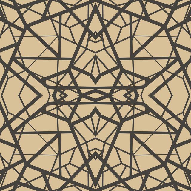SHATTER GEOMETRIC GOLD/BLACK PEEL & STICK WALLPAPER