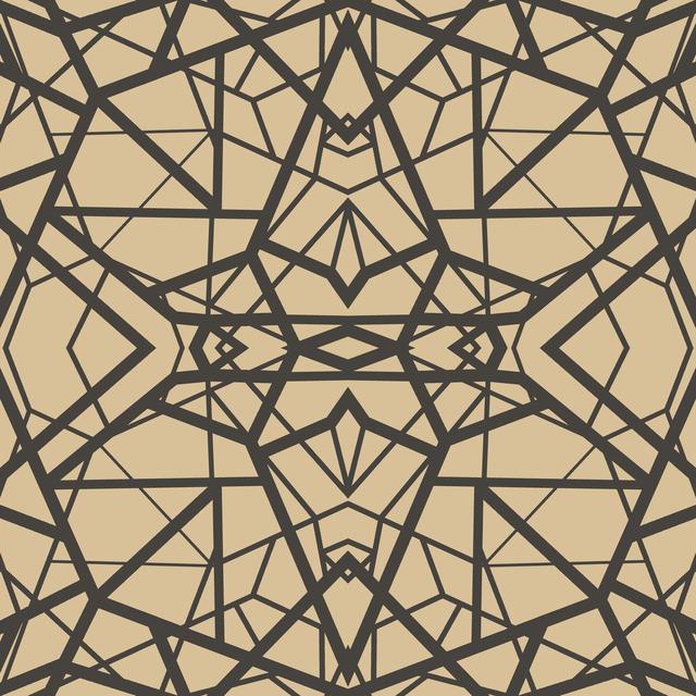 SHATTER GEOMETRIC GOLD/BLACK PEEL & STICK WALLPAPER