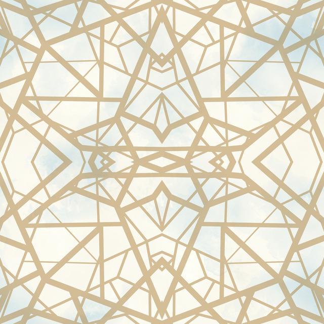 SHATTER GEOMETRIC GOLD/BLACK PEEL & STICK WALLPAPER