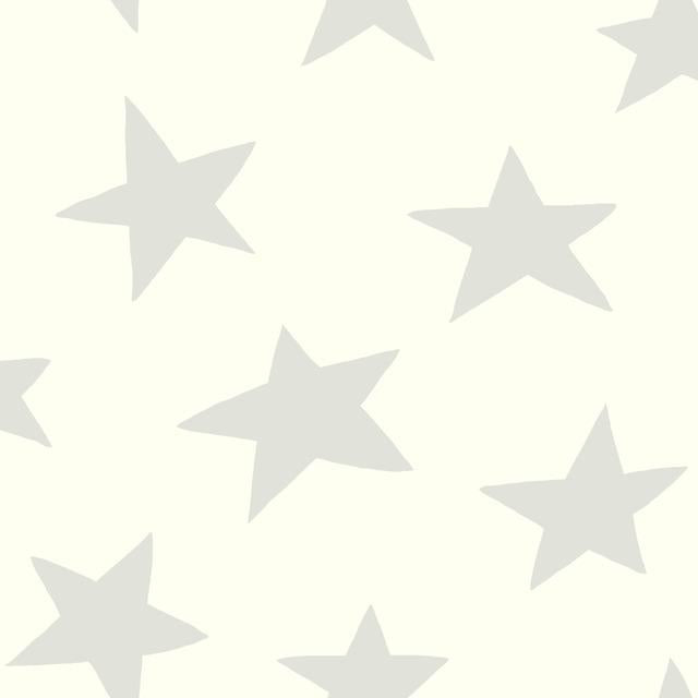 STAR- GREY PEEL & STICK WALLPAPER