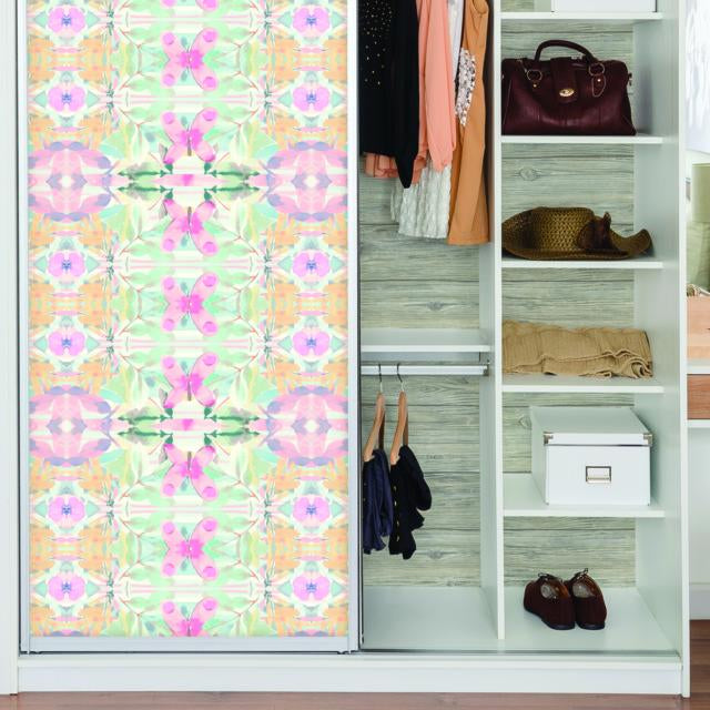 SYNCHRONIZED FLORAL PINK PEEL & STICK WALLPAPER