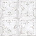 TIN TILE WHITE PEEL & STICK WALLPAPER