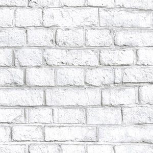 WHITE BRICK PEEL & STICK WALLPAPER