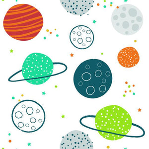 COLORFUL PLANETS PEEL & STICK WALLPAPER