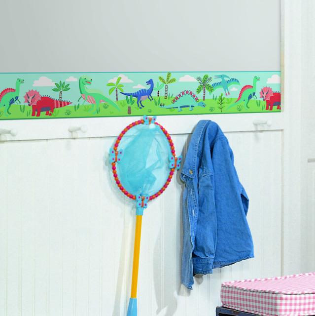 DINOSAUR PARADE PEEL & STICK WALLPAPER BORDER