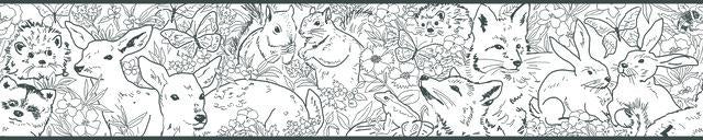 WOODLAND SKETCH PEEL & STICK BORDER