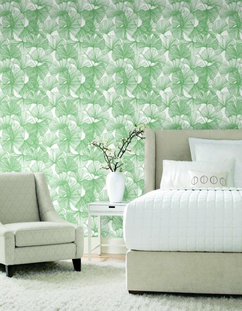 GINGKO LEAVES PEEL & STICK WALLPAPER