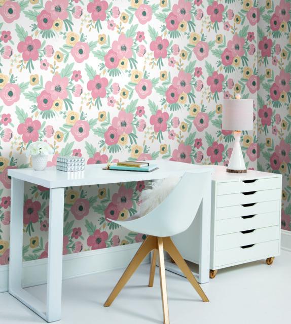 POPPY FLORAL PEEL & STICK WALLPAPER