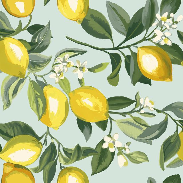 LEMON ZEST PEEL & STICK WALLPAPER