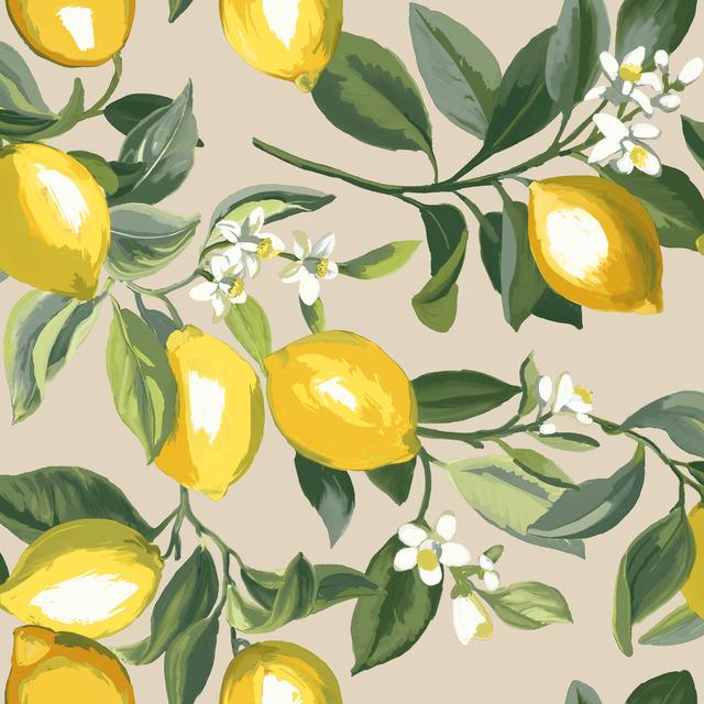 LEMON ZEST PEEL & STICK WALLPAPER