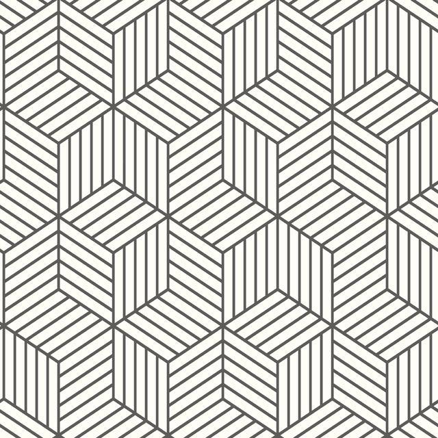 STRIPED HEXAGON PEEL & STICK WALLPAPER