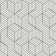 Load image into Gallery viewer, STRIPED HEXAGON PEEL &amp; STICK WALLPAPER