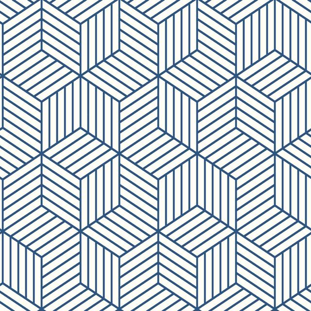 STRIPED HEXAGON PEEL & STICK WALLPAPER