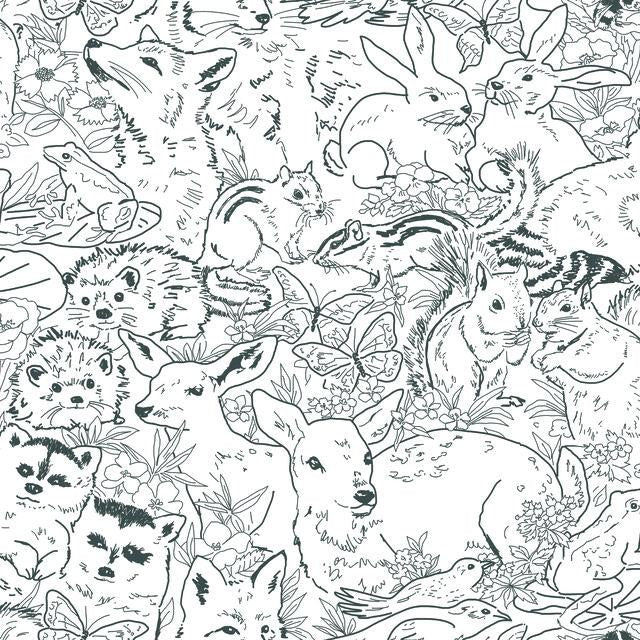WOODLAND SKETCH PEEL & STICK WALLPAPER