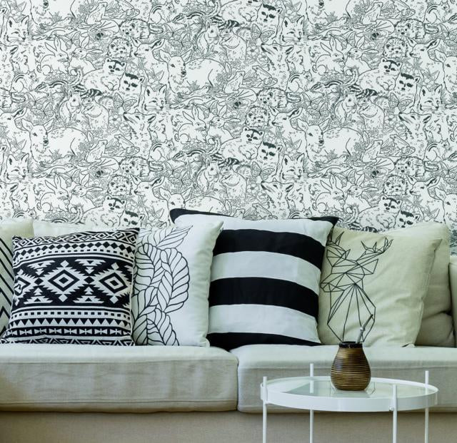 WOODLAND SKETCH PEEL & STICK WALLPAPER