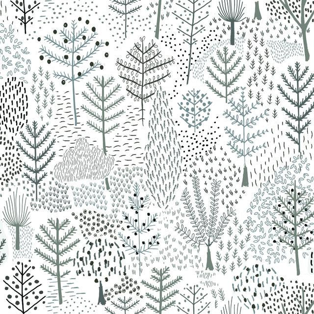 FOLKLORE TREES PEEL & STICK WALLPAPER