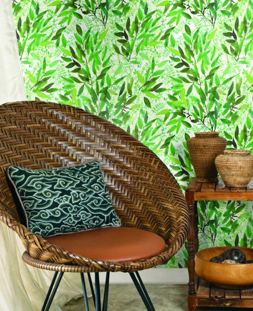 WATERCOLOR LEAVES PEEL & STICK WALLPAPER