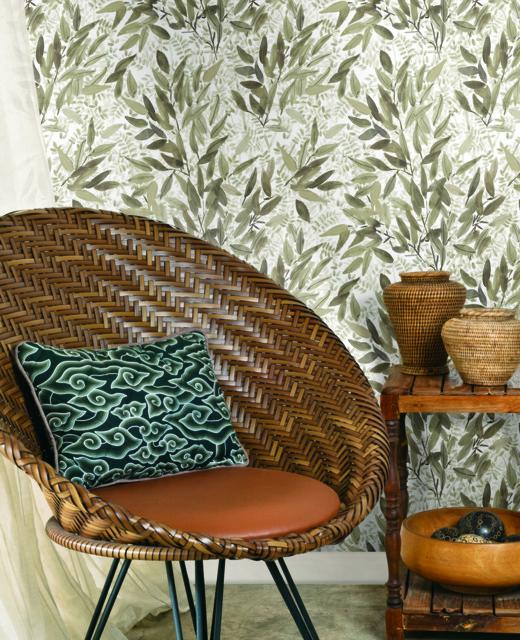 WATERCOLOR LEAVES PEEL & STICK WALLPAPER
