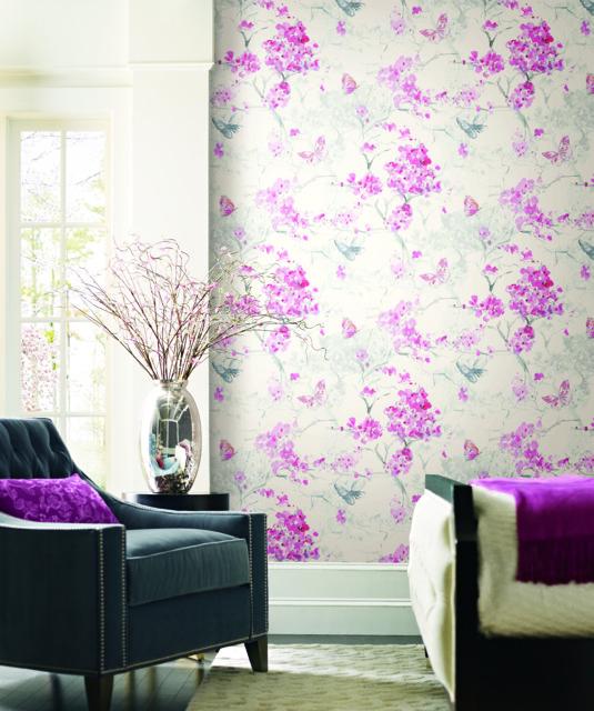 SPRING CHERRY BLOSSOMS PEEL & STICK WALLPAPER