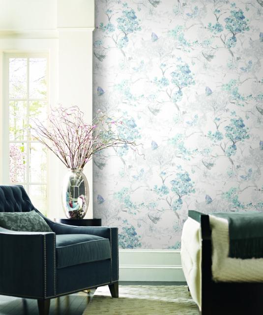 SPRING CHERRY BLOSSOMS PEEL & STICK WALLPAPER