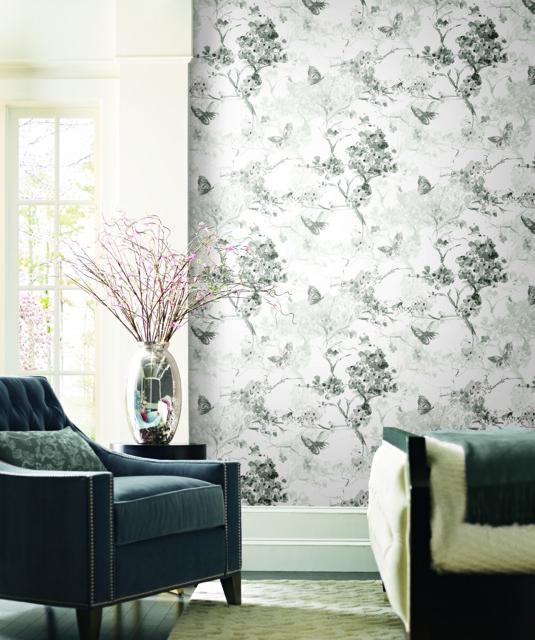 SPRING CHERRY BLOSSOMS PEEL & STICK WALLPAPER