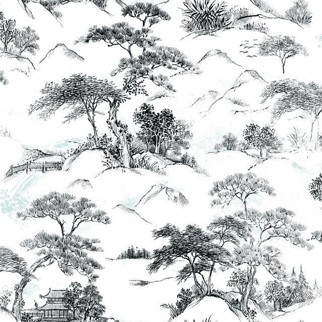 ORIENTAL TOILE PEEL & STICK WALLPAPER